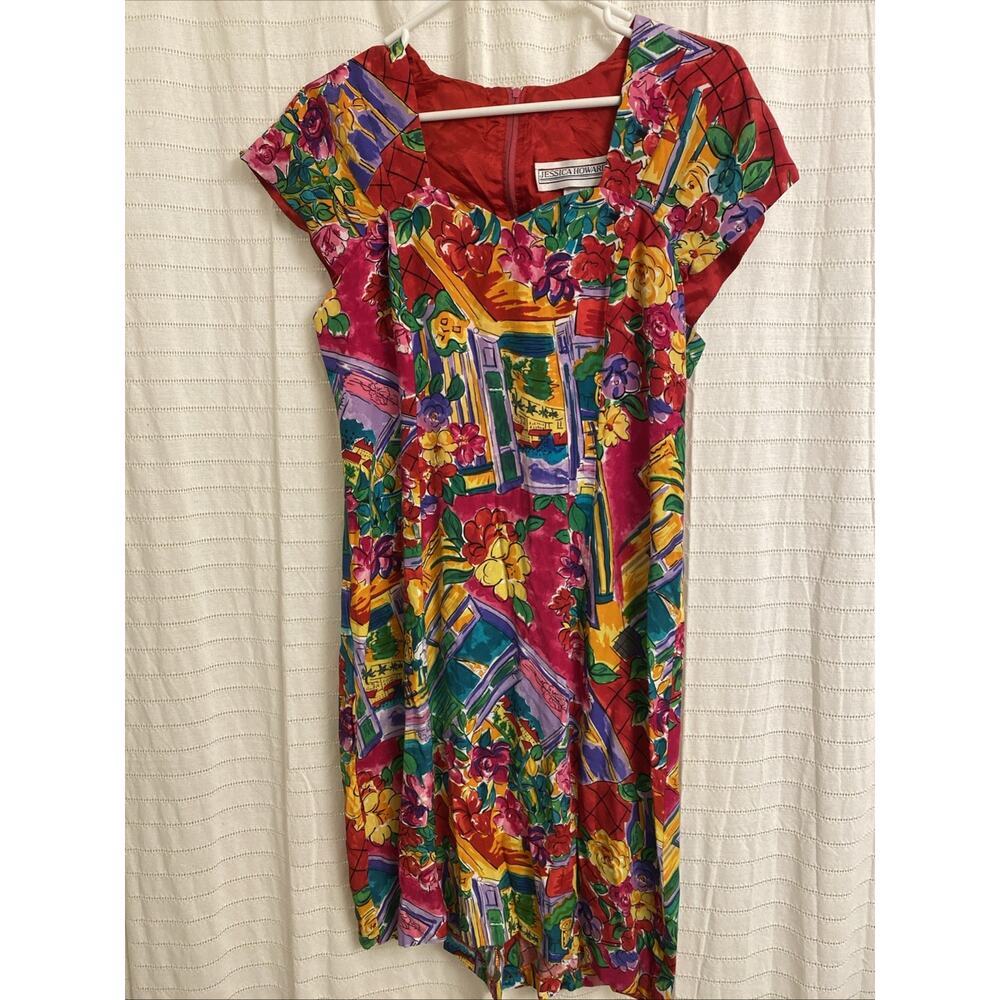jessica howard dress 10 Floral Colorful Vacation Vintage Summer Euro Trip